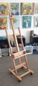 Easel on wheels