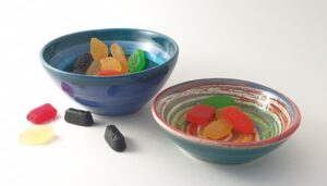 Ceramic bowl with sweets